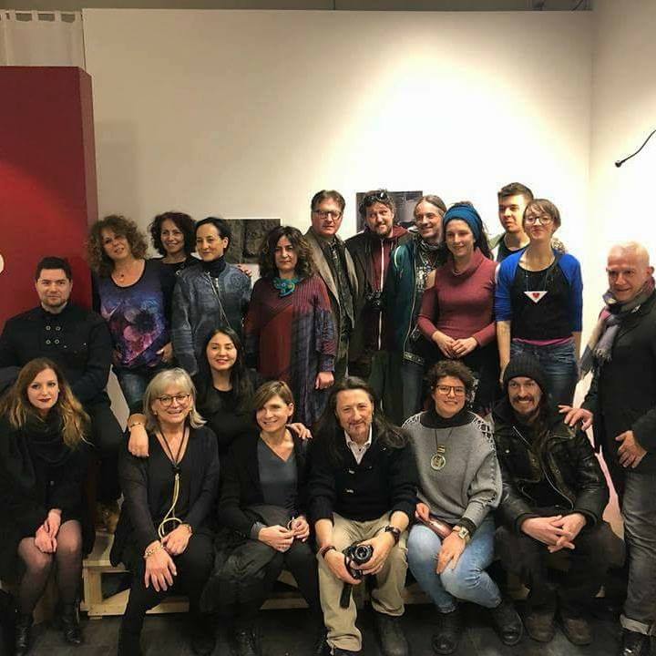 Alcuni artisti della mostra collettiva al 7Bo